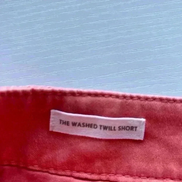 LOFT The Washed Twill Shorts Womens size 8 coral gentle pre-worn. 4” Inseam. - Picture 4 of 6